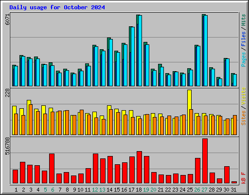 Daily usage for October 2024