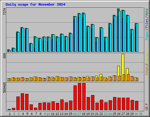 Daily usage for November 2024