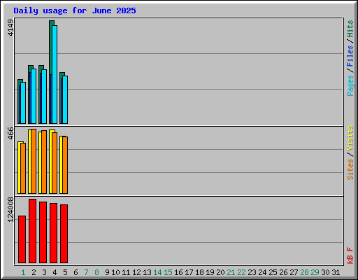Daily usage for June 2025