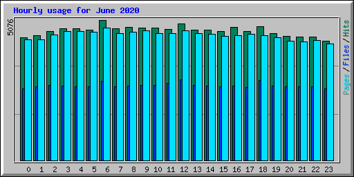 Hourly usage for June 2020