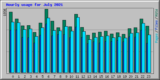 Hourly usage for July 2021