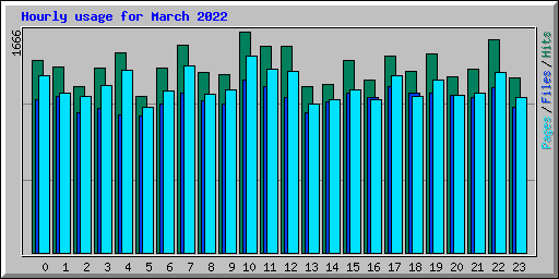 Hourly usage for March 2022