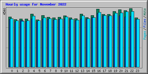 Hourly usage for November 2022