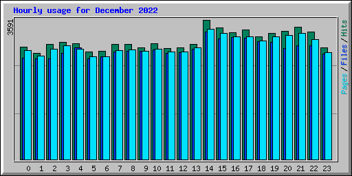 Hourly usage for December 2022