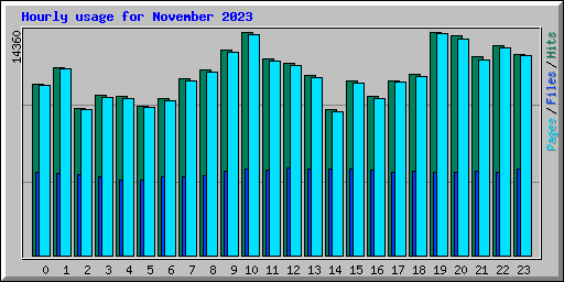 Hourly usage for November 2023