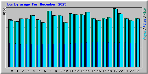 Hourly usage for December 2023