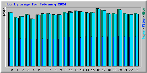 Hourly usage for February 2024