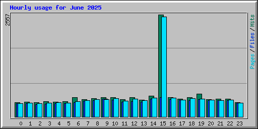 Hourly usage for June 2025