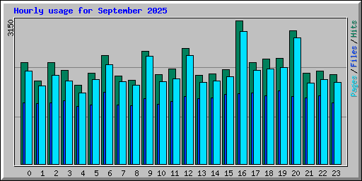 Hourly usage for September 2025