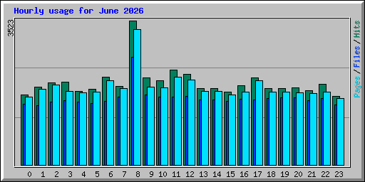 Hourly usage for June 2026